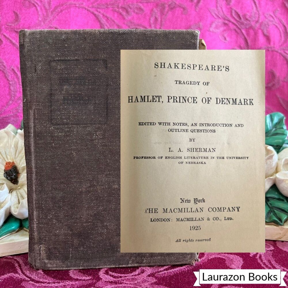 1925 Hamlet, Prince of Denmark by William Shakespeare, Smaller Antique Book